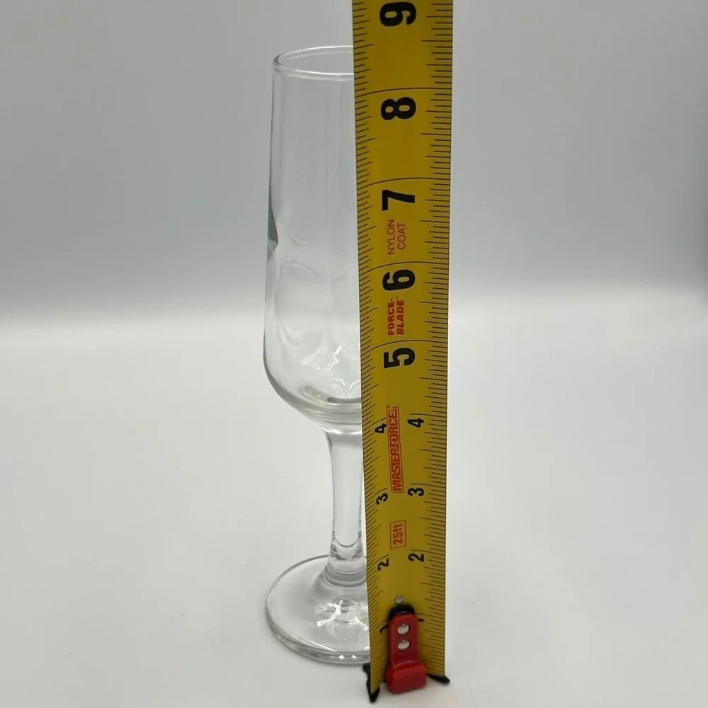 Champagne Flutes Set‎ of 5 Clear Glass Very Good Celebration Stemware